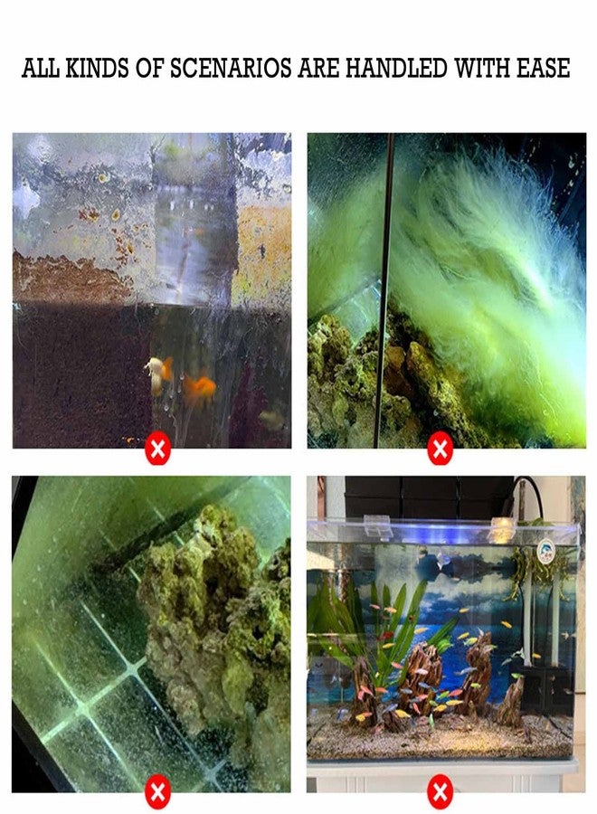 humyeam Aquarium Cleaning Brush - 2 PCS Fish Tank Cleaning Brush Double-Sided Sponge Brush Long Handle Fish Tank Scrubber for Aquariums and Home - Image 5